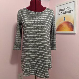 The Limited Grey and White stripe tunic